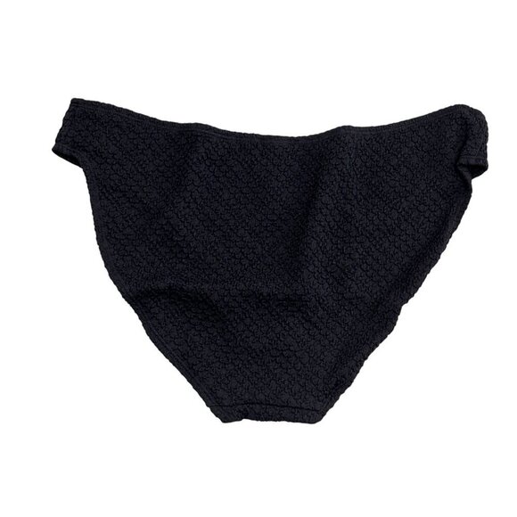 Mindy X Andie Women's L The Bikini Swim Bottom Textured Black NWT - Picture 2 of 16